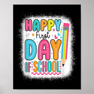 Happy First Day Of School Back To School Boys Girl Poster