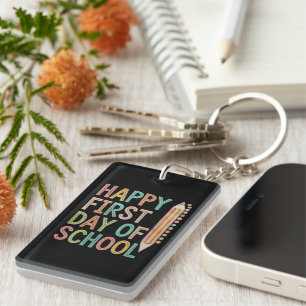 Happy First Day of School Back to School Key Ring