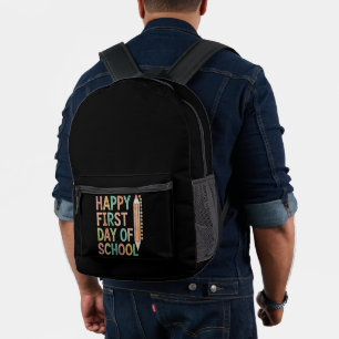 Happy First Day of School Back to School Printed Backpack