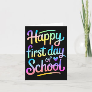 Happy First Day Of School Back To School Student T Card