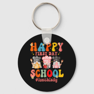 Happy First Day Of School Cafeteria Worker Lunch Key Ring