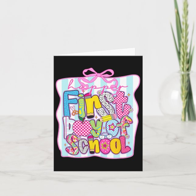 Happy First Day Of School  Card (Front)