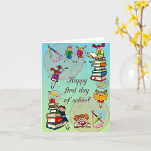 Happy first day of school card