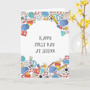 Happy first day of school card