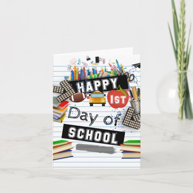 Happy first day of school card (Front)