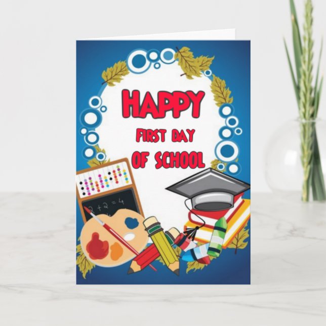 Happy first day of school card (Front)