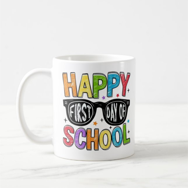 🌈📚 Happy First Day of School Coffee Mug (Left)