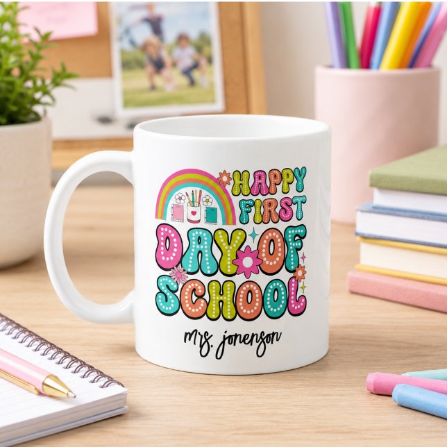 Happy First Day of School  Coffee Mug (Happy First Day of School Coffee Mug)