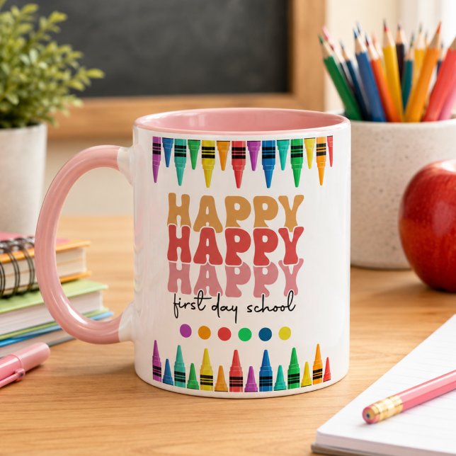 Happy First Day of School Coffee Mug (Happy First Day of School Coffee Mug)