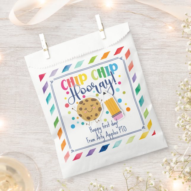 Happy first day of school cookie  favour bag (Clipped)