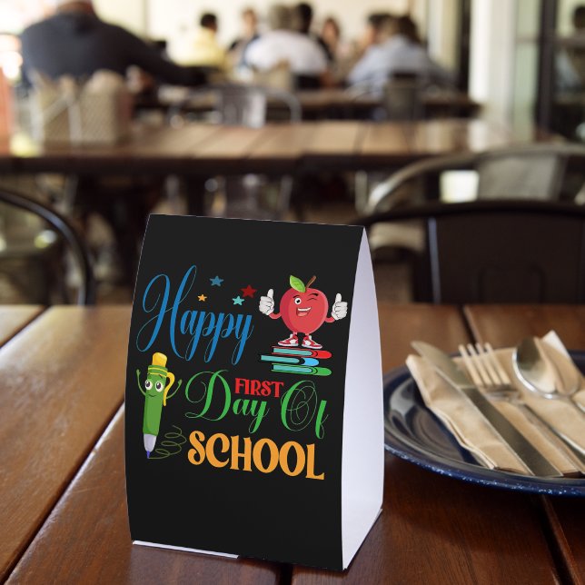 Happy First Day of School | Cute Cartoon Apple  (Insitu(Restaurant))