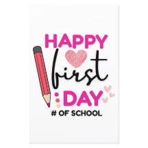 Happy First Day of School, Cute Hearts