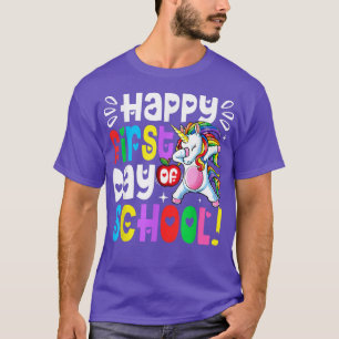 Happy First Day Of School Dabbing Unicorn Women Gi T-Shirt