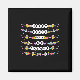 Happy First Day Of School Friendship Bracelets Kid Magnet