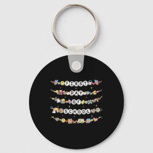 Happy First Day Of School Friendship Bracelets Tea Key Ring