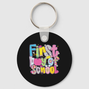 Happy First Day Of School Hello Teacher Kids Ck To Key Ring