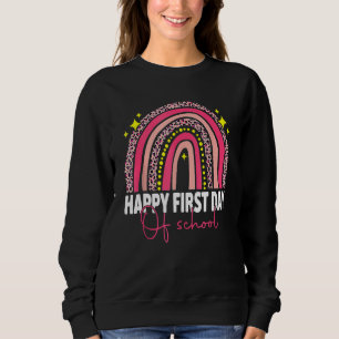 Happy First Day Of School Kindergarten Rainbow Gir Sweatshirt