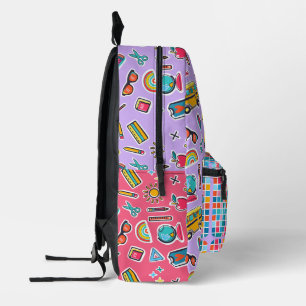 Happy First Day Of School Monogram Personalised Printed Backpack