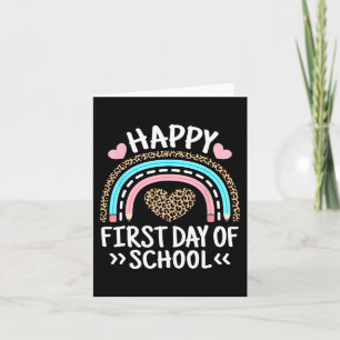 Happy First Day Of School Outfit Rainbow Teacher S Card