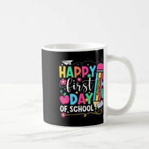 Happy First Day Of School Pencil Teacher Kids Back Coffee Mug