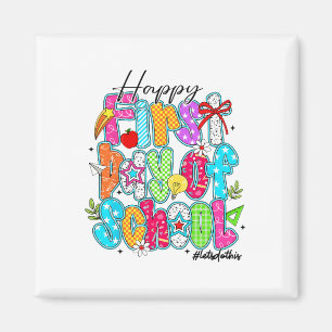 Happy First Day Of School Pencil Teacher Kids Back Magnet
