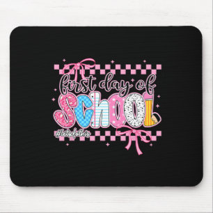 Happy First Day Of School Pencil Teacher Kids Back Mouse Pad