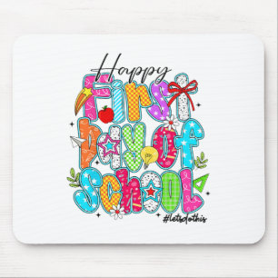 Happy First Day Of School Pencil Teacher Kids Back Mouse Pad