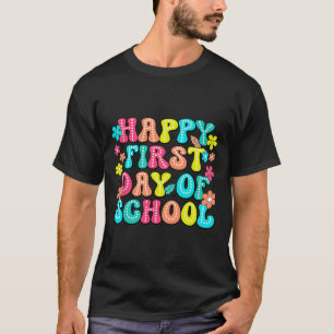 Happy First Day Of School Pencil Teacher Kids Back T-Shirt