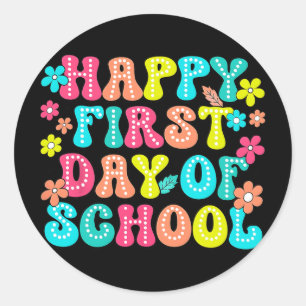 Happy First Day Of School Pencil Teacher Kids Ck T Classic Round Sticker
