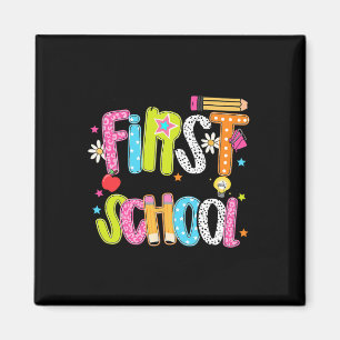 Happy First Day Of School Preppy Teacher Kids Ck T Magnet