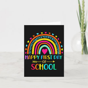 Happy First Day Of School Rainbow Byck To School T Card