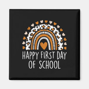 Happy first day of school rainbow teacher back to magnet