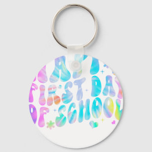 happy first day of school school key ring