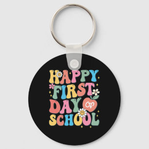 Happy First Day of School Teacher Boys Girls Back Key Ring