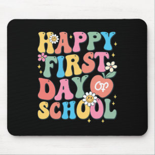 Happy First Day Of School Teacher Boys Girls Byck Mouse Pad