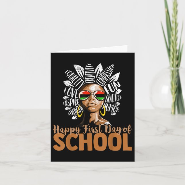 Happy First Day Of School Teacher  Card (Front)