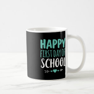 Happy First Day Of School Teacher Student Arrow C Coffee Mug