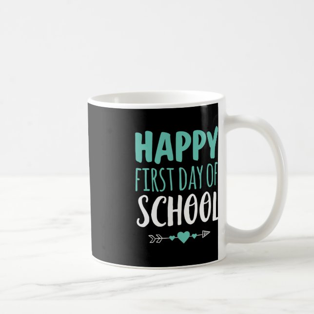 Happy First Day Of School  Teacher Student Arrow C Coffee Mug (Right)