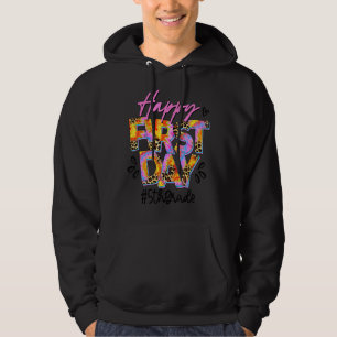 Happy First Day Of School Tie Dye Leopard 5th Grad Hoodie