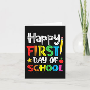 Happy First Day of School Welcome Back to School  Card