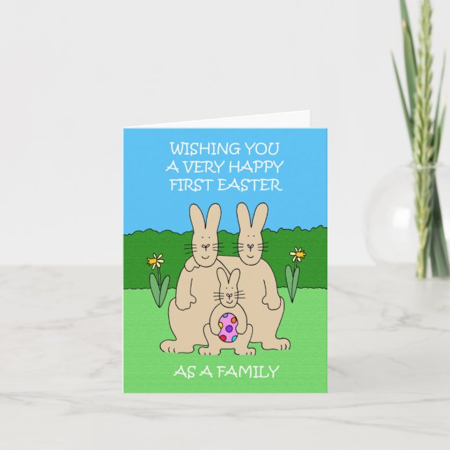 Happy First Easter as a Family Card (Front)