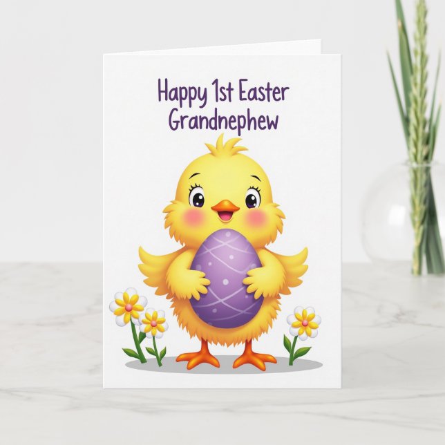 Happy First Easter Avian Card (Front)