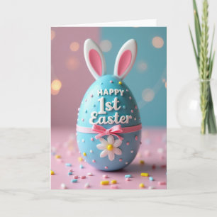 Happy First Easter Bunny Egg Card