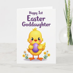 Happy First Easter Goddaughter Card