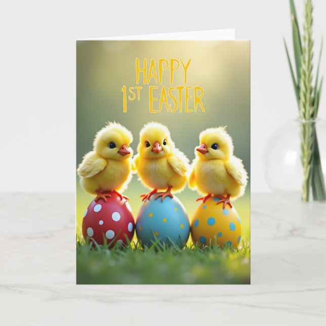 Happy First Easter Scene Card (Front)