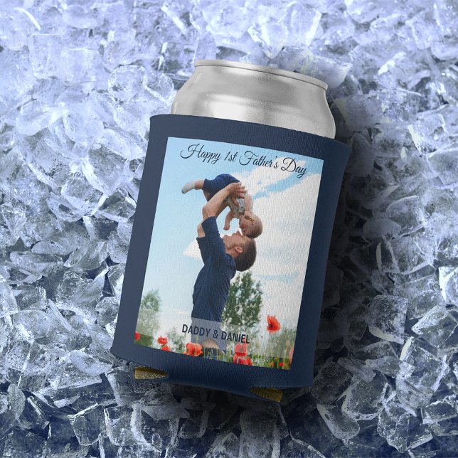 Happy First Father’s Day Custom Photo Can Cooler (Creator Uploaded)