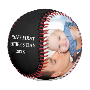 Happy First Father's Day 2 Photo Baseball