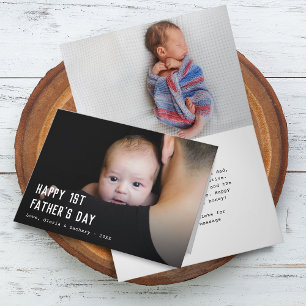 Happy First Father's Day 2 Photos Card