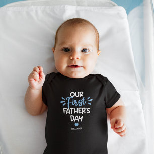 Happy First Father's Day Baby Bodysuit