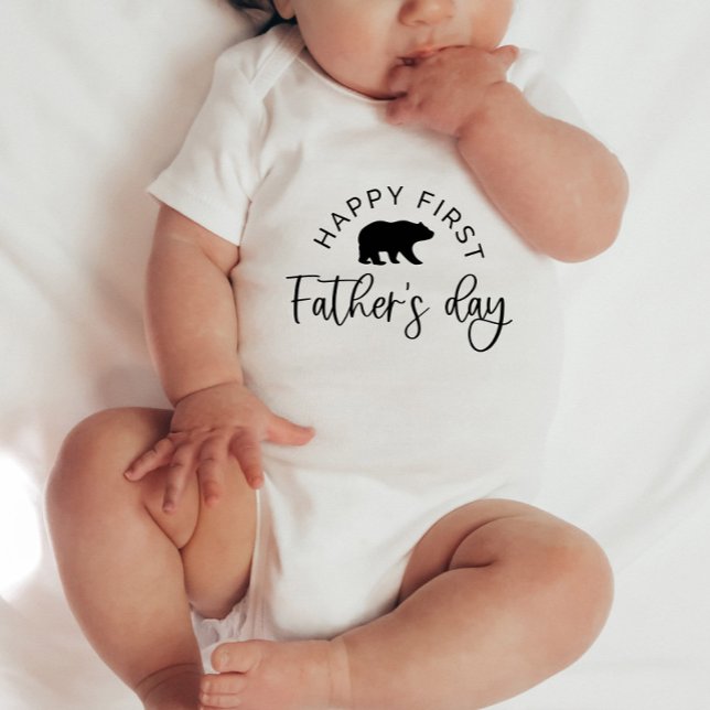 Happy First Fathers Day Bear - Baby Bodysuit (Creator Uploaded)